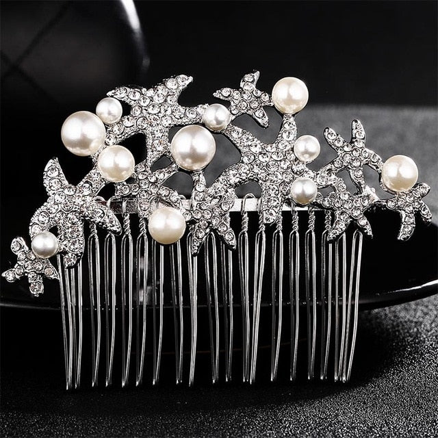 Miallo Elegant Wedding Hair Combs for Bride Crystal Rhinestones Pearls Women Hairpins Bridal Headpiece Hair Jewelry Accessories