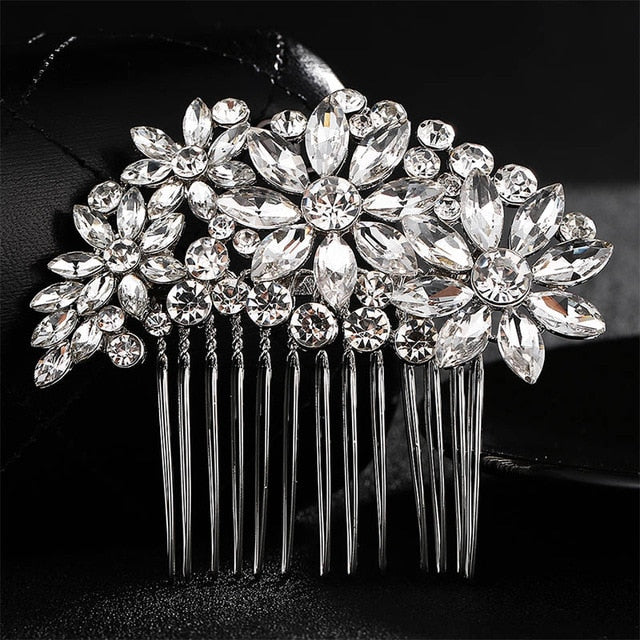 Miallo Elegant Wedding Hair Combs for Bride Crystal Rhinestones Pearls Women Hairpins Bridal Headpiece Hair Jewelry Accessories
