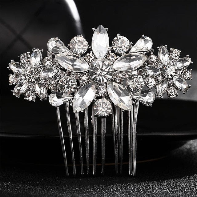 Miallo Elegant Wedding Hair Combs for Bride Crystal Rhinestones Pearls Women Hairpins Bridal Headpiece Hair Jewelry Accessories