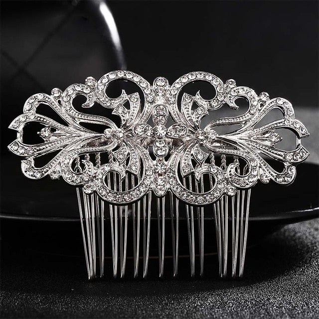 Miallo Elegant Wedding Hair Combs for Bride Crystal Rhinestones Pearls Women Hairpins Bridal Headpiece Hair Jewelry Accessories