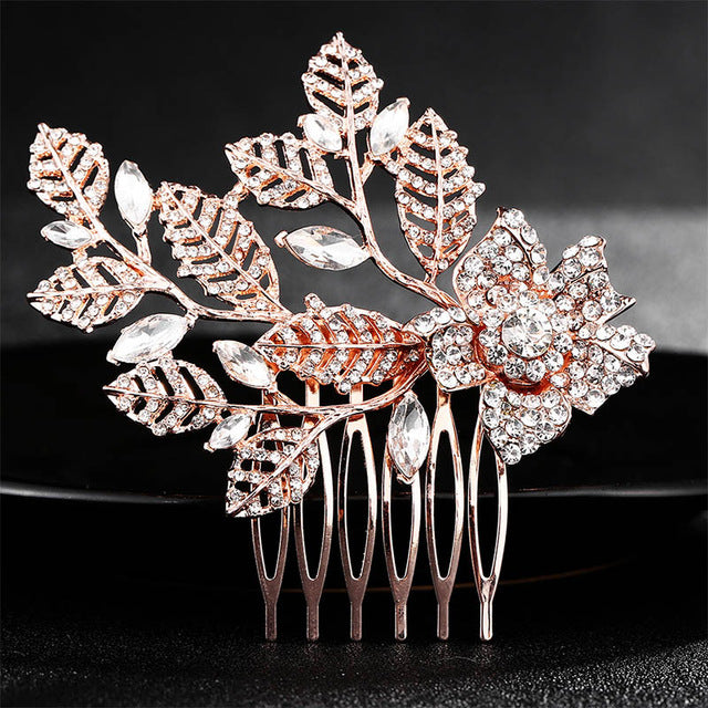 Miallo Elegant Wedding Hair Combs for Bride Crystal Rhinestones Pearls Women Hairpins Bridal Headpiece Hair Jewelry Accessories