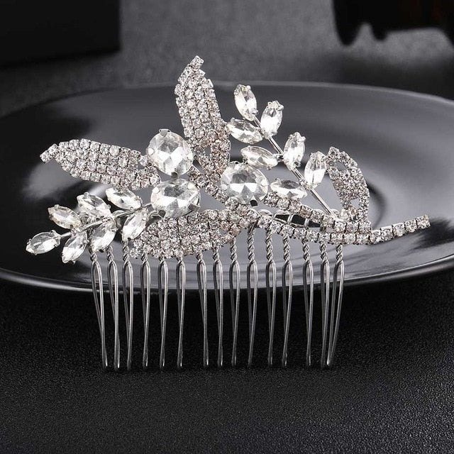Miallo Elegant Wedding Hair Combs for Bride Crystal Rhinestones Pearls Women Hairpins Bridal Headpiece Hair Jewelry Accessories