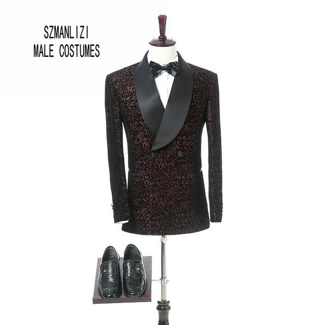 Men Wedding Suits 2018 Elegant Brand Real Groomsmen Slim Fit Groom Tuxedos Mens Tuxedo Blazer Wedding Party Prom Suits For Men