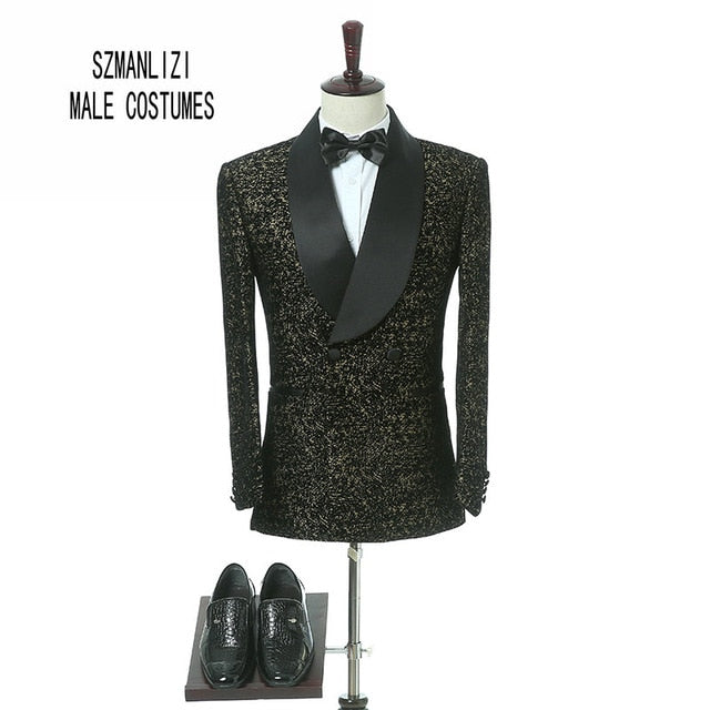 Men Wedding Suits 2018 Elegant Brand Real Groomsmen Slim Fit Groom Tuxedos Mens Tuxedo Blazer Wedding Party Prom Suits For Men