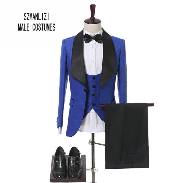 Elegant Brand Yellow Man Suit 2018 Bespoke Three Pieces Formal Wedding Dress Custom Tuxedos Wedding Groom Suits For Men Slim Fit