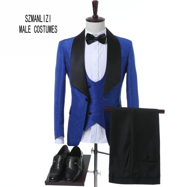 Elegant Brand Yellow Man Suit 2018 Bespoke Three Pieces Formal Wedding Dress Custom Tuxedos Wedding Groom Suits For Men Slim Fit