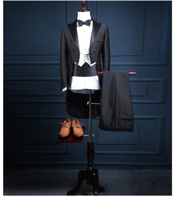 Elegant Brand Yellow Man Suit 2018 Bespoke Three Pieces Formal Wedding Dress Custom Tuxedos Wedding Groom Suits For Men Slim Fit
