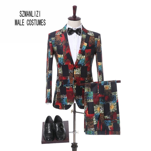 2018 Elegant Brand Groom Tuxedos Groomsmen One Button Black Flower Gold Shawl Lapel Custom Made Formal Best Man Men Wedding Suit