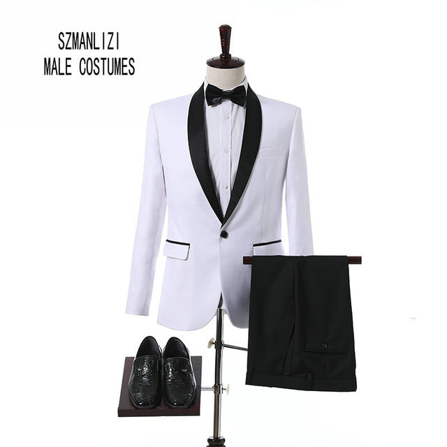 2018 Elegant Brand Groom Tuxedos Groomsmen One Button Black Flower Gold Shawl Lapel Custom Made Formal Best Man Men Wedding Suit
