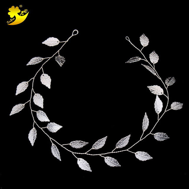 Xinyun Wedding Headbands Bridal Ornaments Beautiful Leaves Headbands Fashion Women Hair Band Simple Elegant Bride Accessories