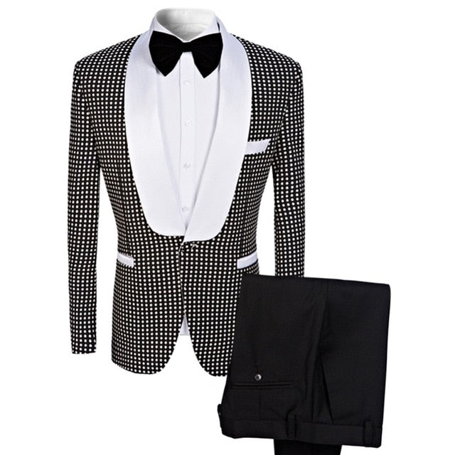 2018 Elegant Brand Groom Tuxedos Groomsmen One Button Black Flower Gold Shawl Lapel Custom Made Formal Best Man Men Wedding Suit