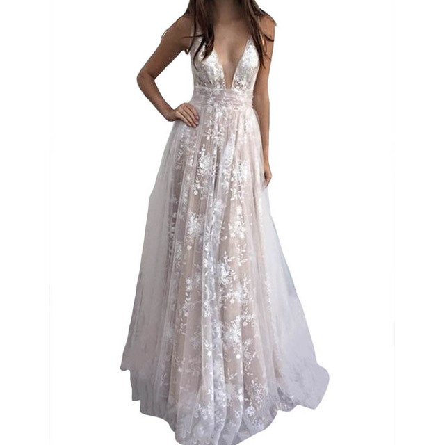 Beach Party maxi summer dress 2018 white boho elegant befree embroidery wrap bohemian runway ladies bride wedding dinner dresses