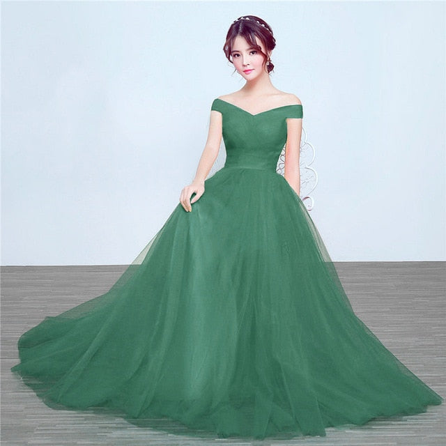 It's Yiiya bridesmaid dresses Elegant long wedding party dress Plus size royal blue bridesmaid dress Tulle Robe Soiree DSYA003