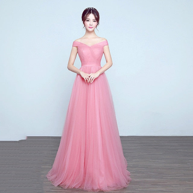 It's Yiiya bridesmaid dresses Elegant long wedding party dress Plus size royal blue bridesmaid dress Tulle Robe Soiree DSYA003