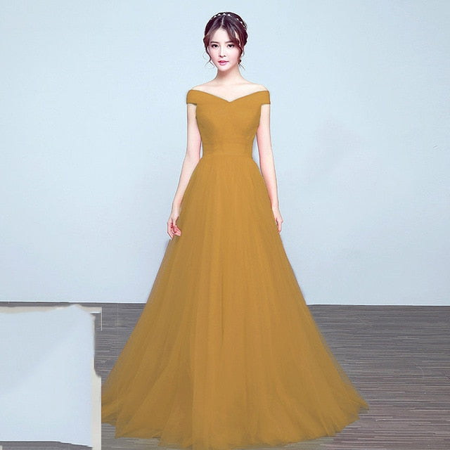 It's Yiiya bridesmaid dresses Elegant long wedding party dress Plus size royal blue bridesmaid dress Tulle Robe Soiree DSYA003
