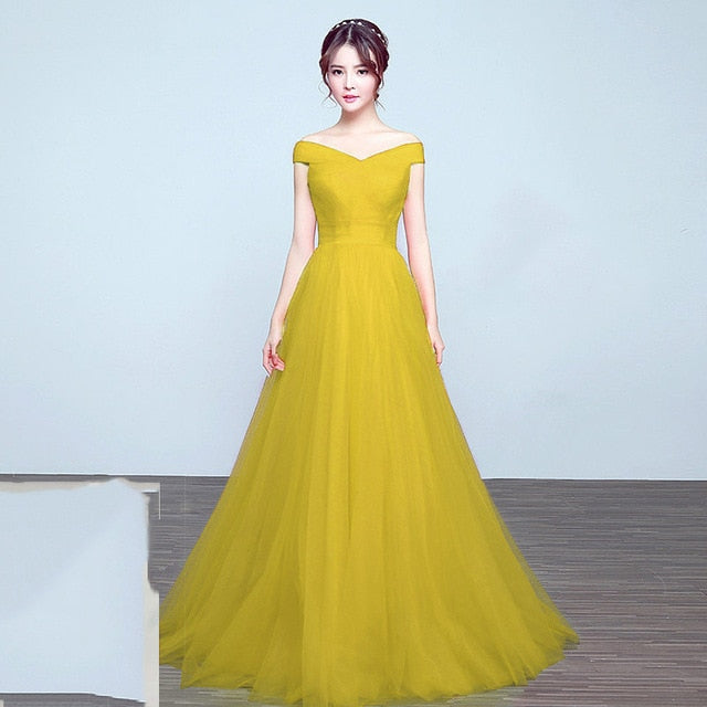 It's Yiiya bridesmaid dresses Elegant long wedding party dress Plus size royal blue bridesmaid dress Tulle Robe Soiree DSYA003