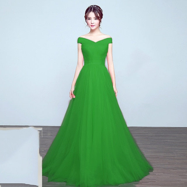 It's Yiiya bridesmaid dresses Elegant long wedding party dress Plus size royal blue bridesmaid dress Tulle Robe Soiree DSYA003