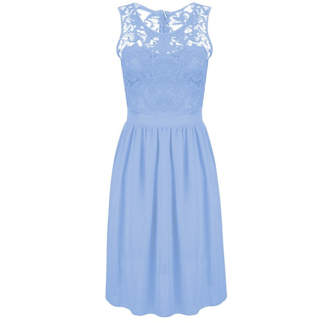 summer Fashion lace dress pink Women vintage elegant white Black Dress celebrity chiffon Prom wedding Party dresses sundress
