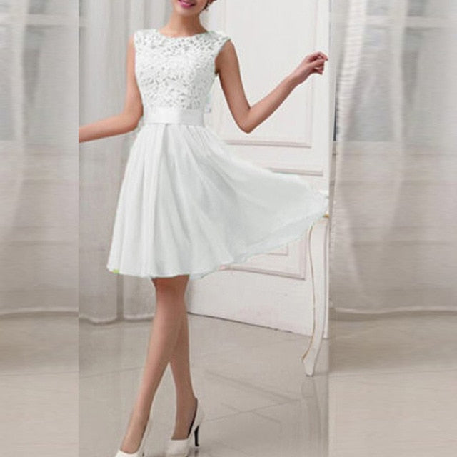 summer Fashion lace dress pink Women vintage elegant white Black Dress celebrity chiffon Prom wedding Party dresses sundress