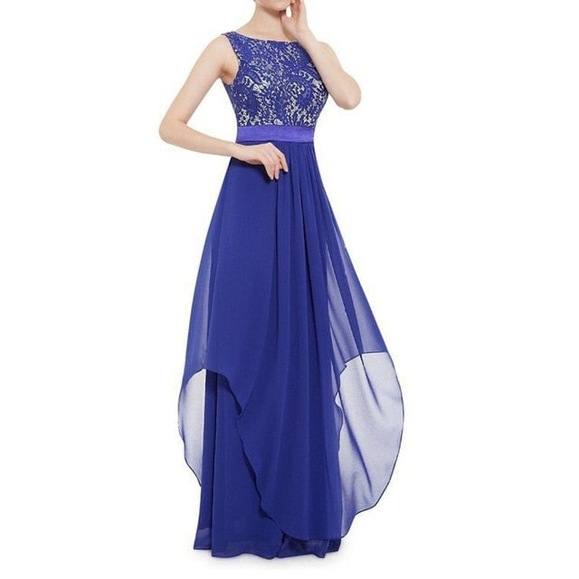 2018 Sleeveless Summer Dresses Women 2018 Black Lace Long Dress Slim Sexy Elegant Chiffon Wedding Party Dress Plus Size vestidos