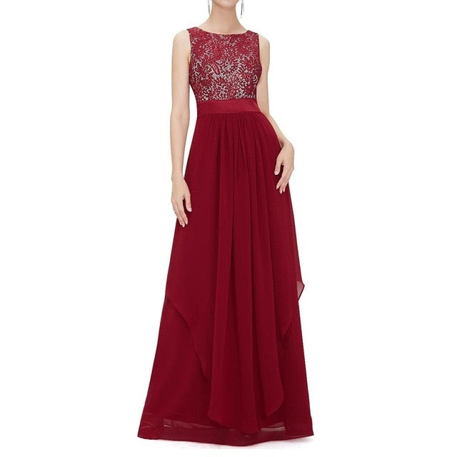 2018 Sleeveless Summer Dresses Women 2018 Black Lace Long Dress Slim Sexy Elegant Chiffon Wedding Party Dress Plus Size vestidos
