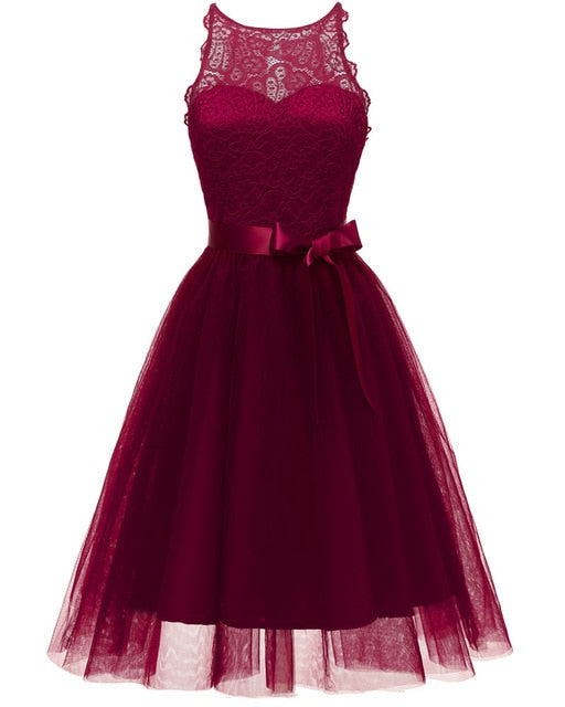 JLI MAY Lace Tutu Party Dress Women Clothes 3 Layers Mesh Halter Sleeveless Ball Gown Tulle Sundress Evening Wedding Elegant