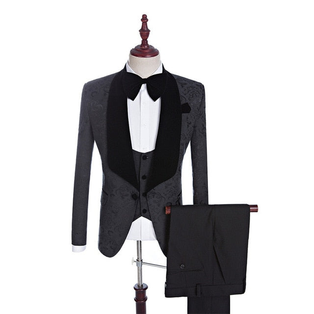 Elegant Designs 2018 Casual Business Beige Mens Suits 3 Pieces Formal Dress Men Suit Set Men Wedding Suit For Men Groom Tuxedos
