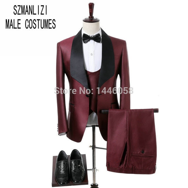 Elegant Designs 2018 Casual Business Beige Mens Suits 3 Pieces Formal Dress Men Suit Set Men Wedding Suit For Men Groom Tuxedos