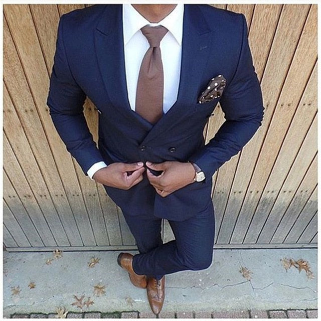 2018 Elegant Men Suits With Pants Groom Tuxedos Costme Homme Terno PartyBlazer Shawl Lapel Houndstooth Men Wedding Suits