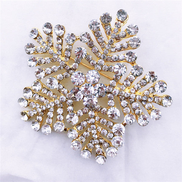 Big New Elegant Pink Crystal Flower Brooch Rhinestone Pin Romantic Wedding Bride Bridesmaid Rhinestone Brooches and Pins Jewelry