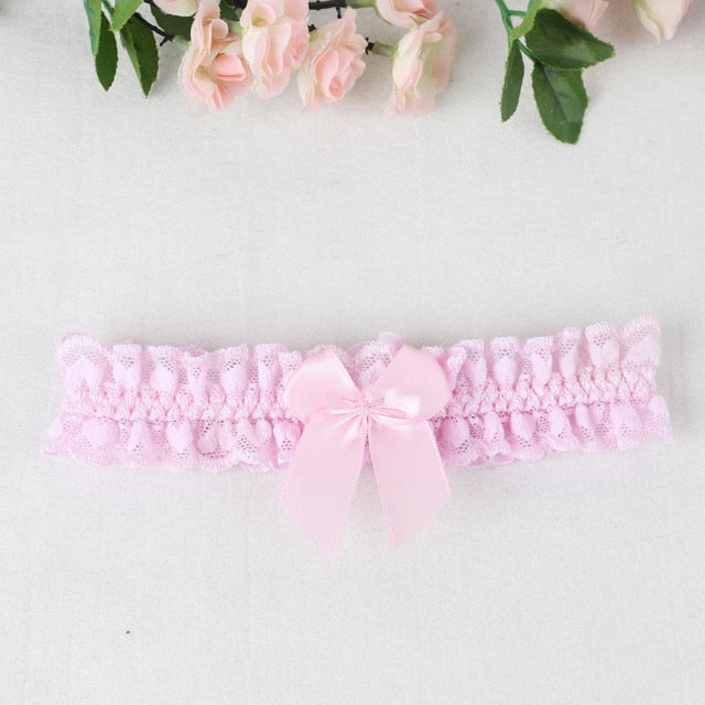 Sexy Leg Garter Lace Bride Wedding Lace Elegant Bowknot Lace Wedding Garter Set Bridal Props Apparel Accessories