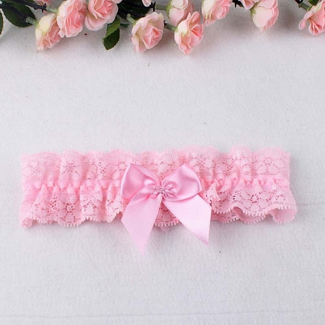 Sexy Leg Garter Lace Bride Wedding Lace Elegant Bowknot Lace Wedding Garter Set Bridal Props Apparel Accessories