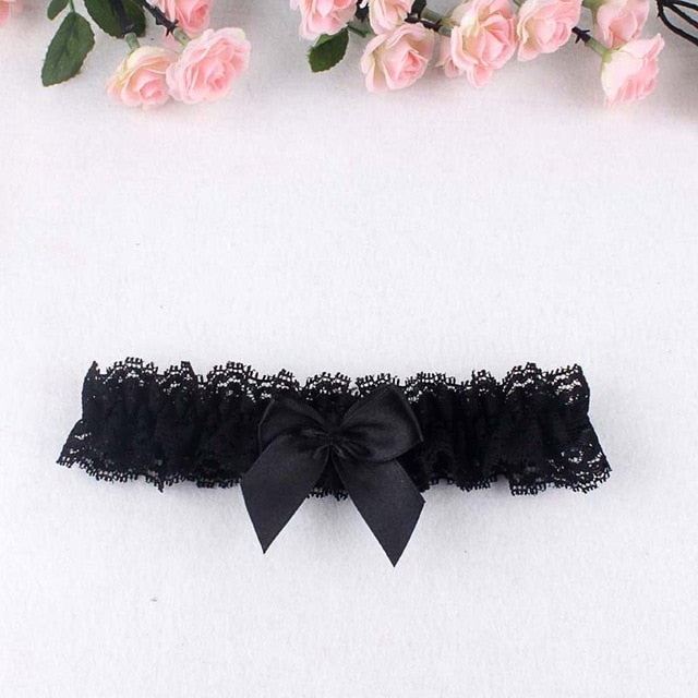 Sexy Leg Garter Lace Bride Wedding Lace Elegant Bowknot Lace Wedding Garter Set Bridal Props Apparel Accessories