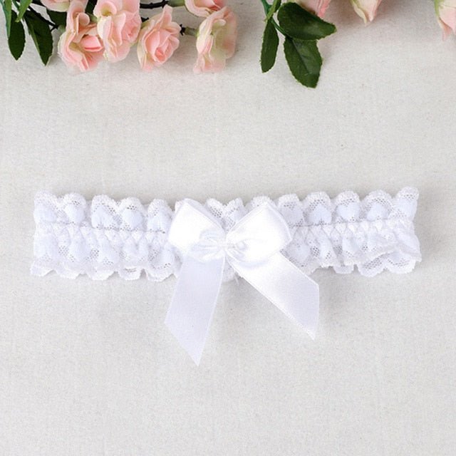 Sexy Leg Garter Lace Bride Wedding Lace Elegant Bowknot Lace Wedding Garter Set Bridal Props Apparel Accessories