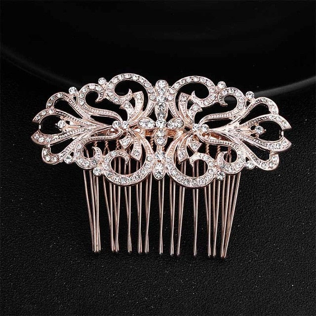 Miallo Elegant Wedding Hair Combs for Bride Crystal Rhinestones Pearls Women Hairpins Bridal Headpiece Hair Jewelry Accessories