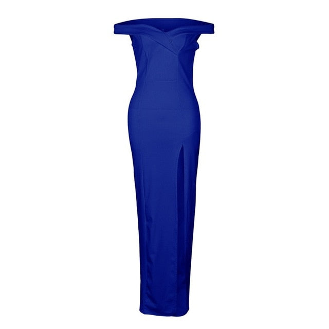 ROGREZ Black Pink White Elegant Strapless Women Sexy Dress Wrap Wedding Party Evening Dinner Bodycon Long Dresses