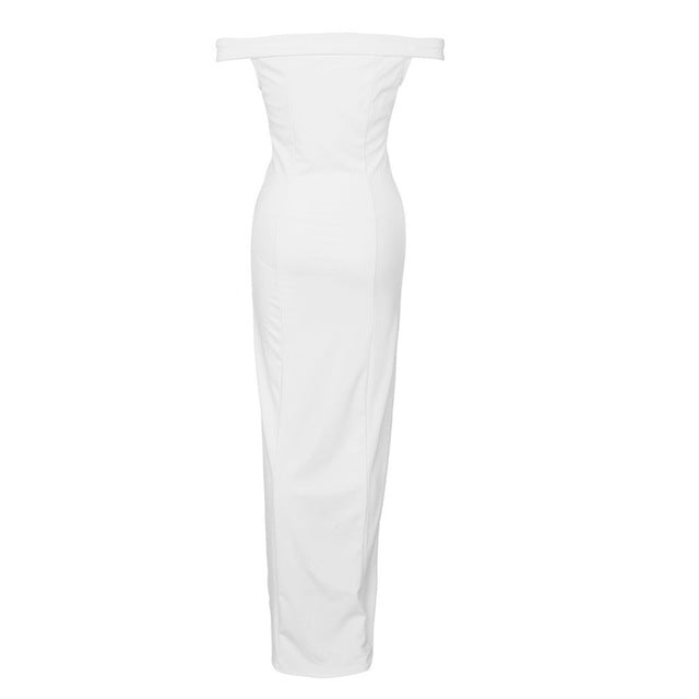 ROGREZ Black Pink White Elegant Strapless Women Sexy Dress Wrap Wedding Party Evening Dinner Bodycon Long Dresses