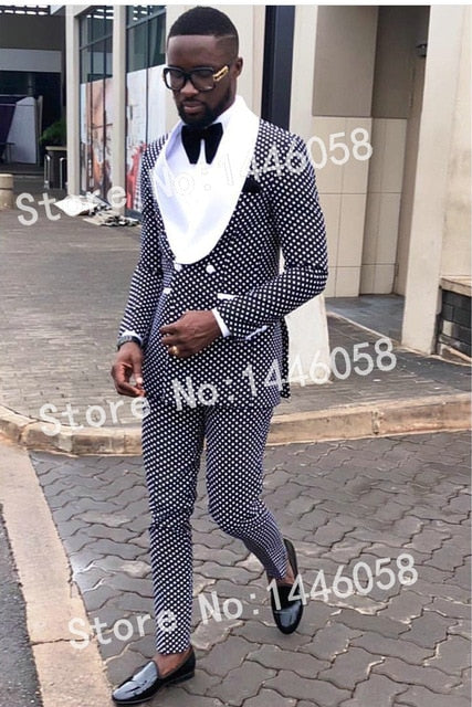 2019 Elegant Black Velvet Gold Flower Double Breasted Groom Tuxedo For Men Wedding/Prom Suits Mens Suits With Pants Bridegroom
